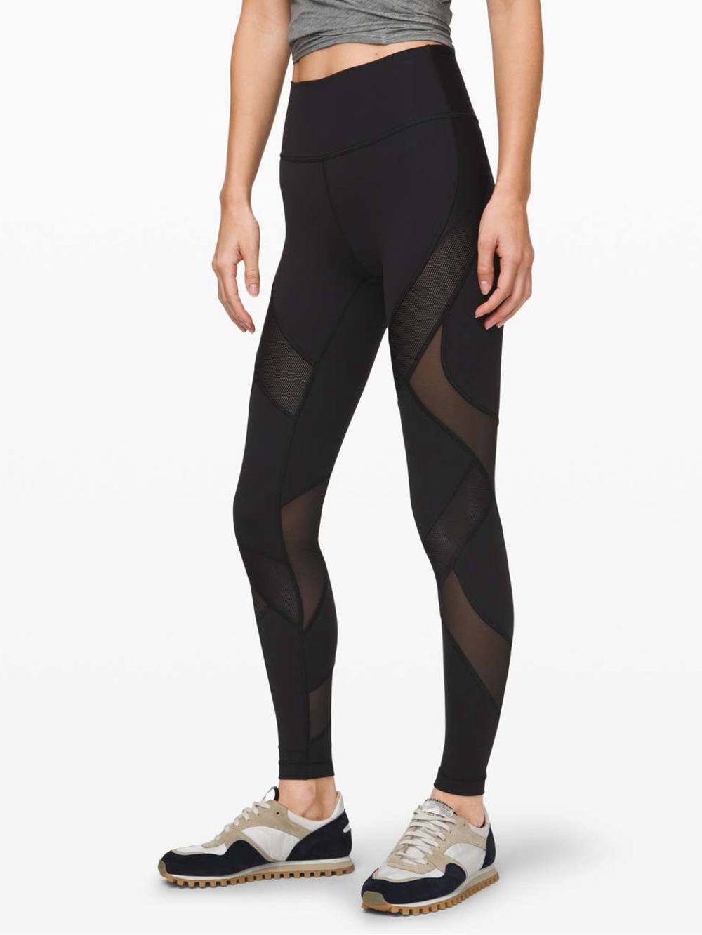 Lululemon Wunder Under High-Rise Tight 28" *Mesh, Black, size 4